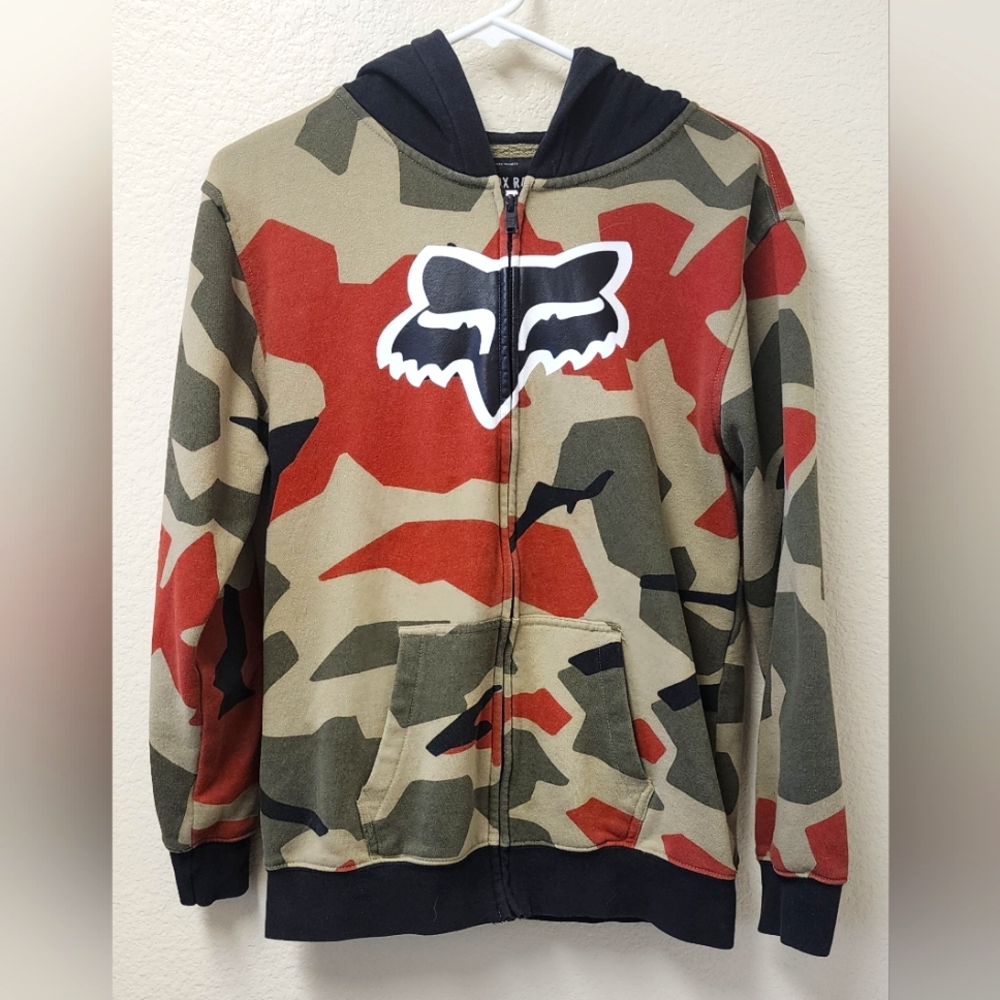 Fox Kids Camo Jacket - Red, Green, Tan